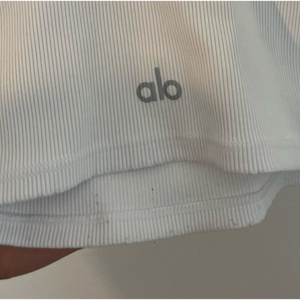 Alo Goddess Ribbed Cropped Racerback Tank - Picture 9 of 12